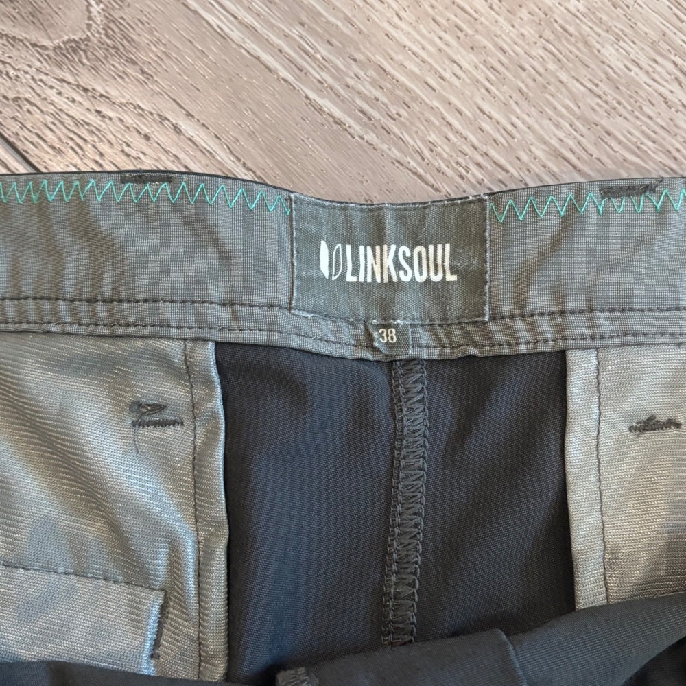 Linksoul Boardwalker Shorts Mens 38 Black Stretch Golf Casual Activewear - Picture 3 of 7